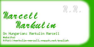 marcell markulin business card